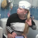 A blonde girl wearling a silly white hat takes an audible soft shit while sitting on a toilet and viewing her iPad. Video ends abruptly, but you hear all the good stuff first. Over 2 minutes.